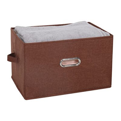 Wholesale Waterproof Cotton and Paper Fabric Basket Organizer Storage Boxes with Lid