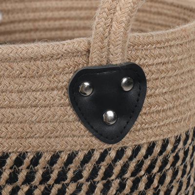 Tricolor Jute Storage Basket Multifunction Small Round Fashional Baskets Woven Basket