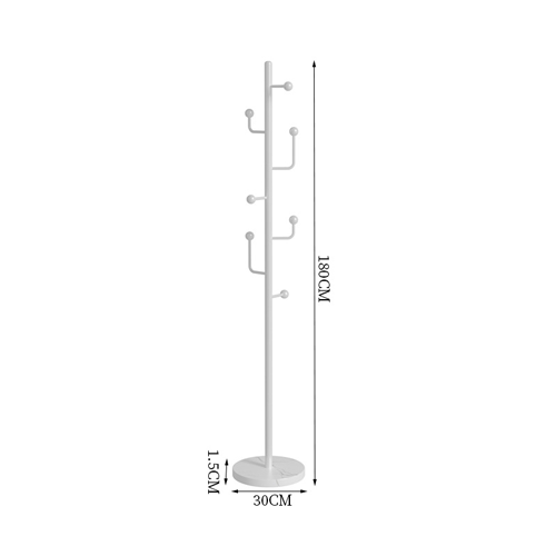 New Simple Floor Hat Hanger Iron Standing Coat Rack Freestanding Marble Base Coat Hanger Stand