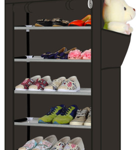 5 Tier Shoe Rack with Non-woven Fabric Cover