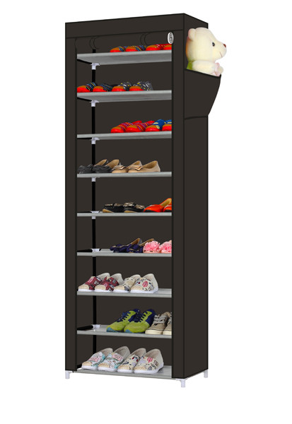 9 Tier Non-woven Fabric Cover Shoe Rack