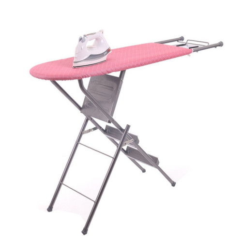 Foldable Ladder Ironing Board with Cotton Cover and Iron Rest