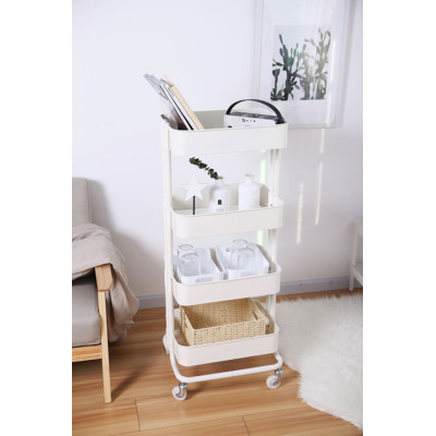 4 Tiers Utility Metal Mobile Rolling Storage Cart