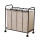 Mobile 4-Bag Heavy-Duty Laundry  Storage Cart with Handle