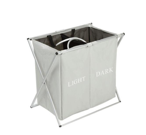 2 Grid Oxford Foldable Storage Bin/Laundry Hamper Basket Bag With Handle