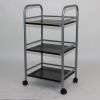 3 Tier Rolling Metal Kitchen Trolley Cart with Handles