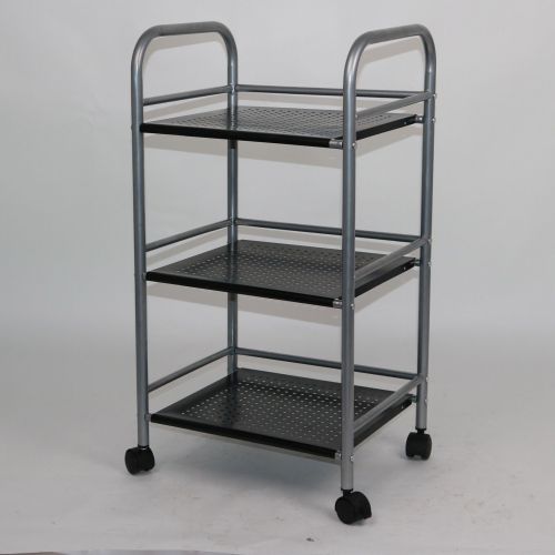 3 Tier Rolling Metal Kitchen Trolley Cart with Handles