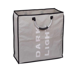 2 Sections Folding Laundry Bag with Handles