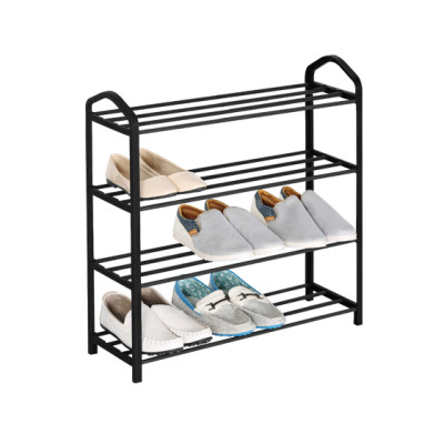 Metal Free Standing 4 Tier Shoe Rack with Handles