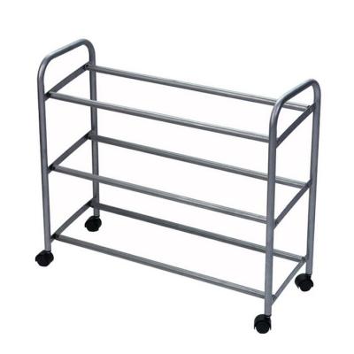 Metal Rolling 3 Tier Shoe Rack