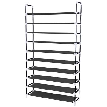 Hot Selling Utility Shoe Rack Space Saving 8 Tier Black shoe stand rack