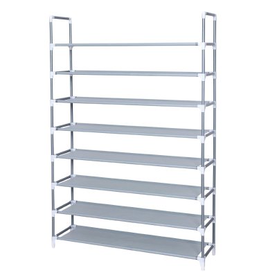 Home Furniture 10 Layer DIY Esay To Assemble Plastic Cheap Portable Steel Tube Store Shoe Rack Cabinet