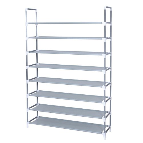 DIY Modern Metal Large Shoe Rack 10 Tiers Shoe Storage Cabinet Non-woven Shoe Organizer Shelf