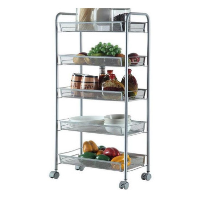 5 Tier Rolling Storage Cart with Handle