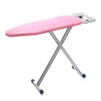 T-Leg Foldable Ironing Board with Retractable Iron Rest