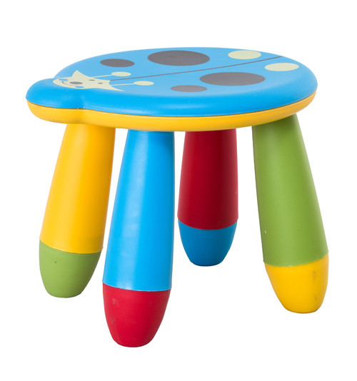 Plastic Cute Lady Bird Cartoon Round Stool for Kids