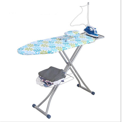Cotton Cover Ironing Board with Exra Iron Rest and Storage Shelf