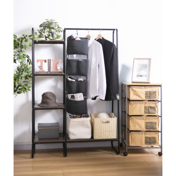 Heavy Duty Garment Rack with 4 Tier and Shoe Bench