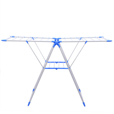 Wholesale colorful Foldable Airfoil Balcony Metal Adjustable Height Cloth Drying Rack Laundry