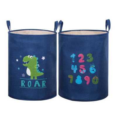 Wholesale Moisture Proof Canvas Polyester Kids Toy Folding Storage Bucket