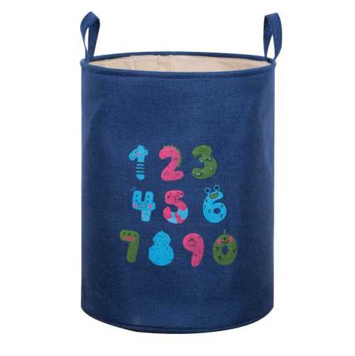 Wholesale Moisture Proof Canvas Polyester Kids Toy Folding Storage Bucket