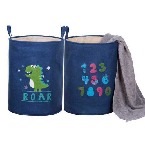 Wholesale Moisture Proof Canvas Polyester Kids Toy Folding Storage Bucket