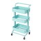 2021 Simple Design Metal 4 Casters Portable galley 3 Tier Kitchen Trolley