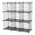 DIY 9 Cubes Closet Cabinet Wire Shelf Simple Metal Storage Stacking Racks