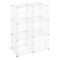 DIY 6 Cubes Closet Cabinet Wire Shelf Simple Metal Storage Stacking Racks