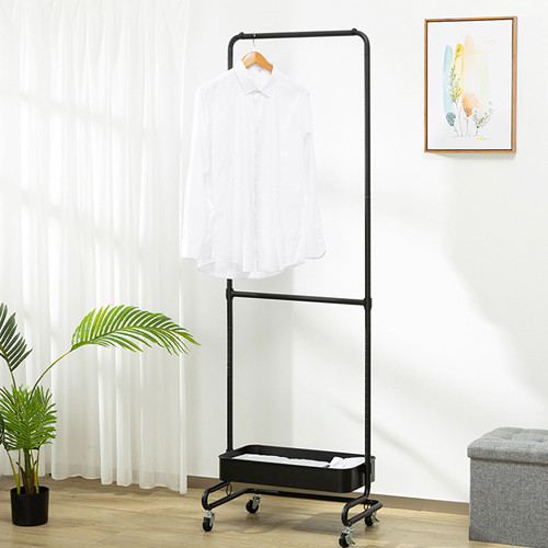 Height quality custom wholesale With Storage Basket Cloth Hanger Rack