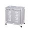 147L 2 Lattice With Wheel Plastic Fabric Trolley Basket With Lid