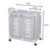 147L 2 Lattice With Wheel Plastic Fabric Trolley Basket With Lid