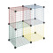 DIY 4 Cubes Closet Cabinet Wire Shelf Simple Metal Storage Stacking Racks
