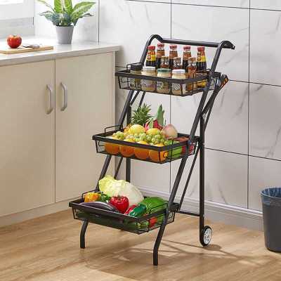 Multi-angle Storage Stable And Not Deformed 3 Tier Food Hand Carts & Trolleys