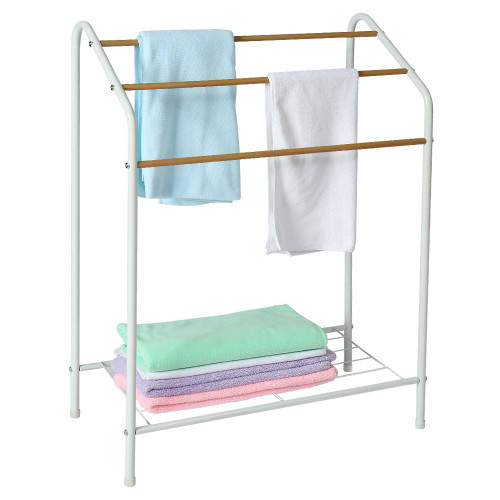 2020 Popular Product Standing Shelf Metal Iron Pipe Drying Bath Towel Rack