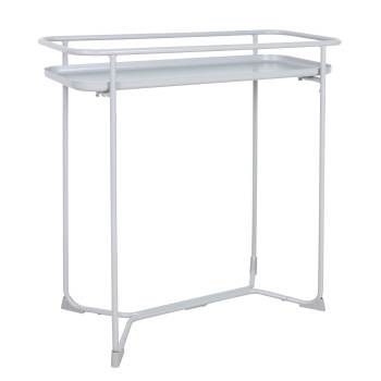 Nordic Iron Wire Frame Rectangular Side Flower End Table White Coffee Table