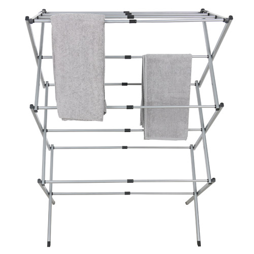Multifunctional 3 Tier Towel Metal Rack Extendable Dryer Airer 3 Tier Foldable Clothes Airer