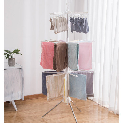 Wholesale Hot Selling Collapsible Bathroom and Balcony Movable Vertical Towel Holder Rack