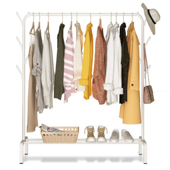 Factory Price Lower Storage Simple Nordic Style Floor Style Laundry Clothes Drying Hanger Rack