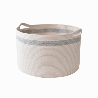 Different Size Movable Cotton Rope Storage Folding Laundry Basket For Plant