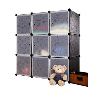 Multipurpose bedroom 6 Cubes Storage Plastic Display Diy Wardrobe