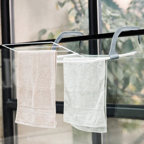 2021 Hot Sale Indoor and Outdoor Window Frame Portable Clothes Drying Rack Hanger