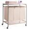 Removable 3-Bag Heavy-Duty Rolling Laundry Cart with Ironing Board