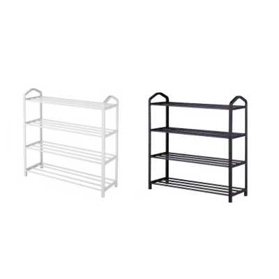 Home 4 Tier Portable Display For Living Room With Handles Shoe Rack Storage Metal