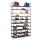 DIY Modern Metal Large Shoe Rack 10 Tiers Shoe Storage Cabinet Non-woven Shoe Organizer Shelf