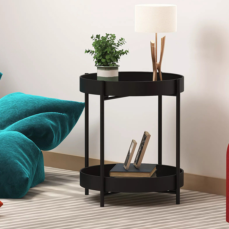 Cheap Living Room Furniture Tray Small Round Table Modern Metal Outdoor