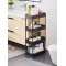 4 Tier Utility Plastic Kitchen Rolling Trolley, Organizer Storage Cart