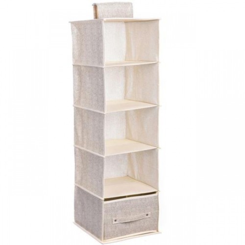Wholesale customized 5 Tier Hanging Home Clothes Bags Foldable Storage Closet Organizer