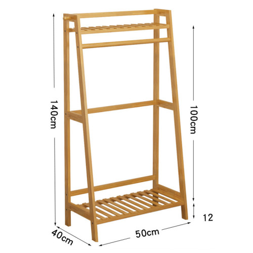 Simple Design Rack Clothing Wood Clothes Garment Rack Kids With Shelves