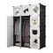 6-Cube Bedroom Modern Furniture Plastic Dress Cabinet Wardrobe Storage Rack for Toys Baby cupboard Wardrobes